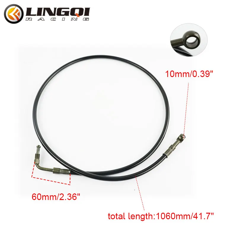 LINGQI RACING Motorcycle 1060mm Brake Line Clutch Oil Hose Pipe Tube For ATV Off Road Vehicle Pit Dirt Street Bike Universal