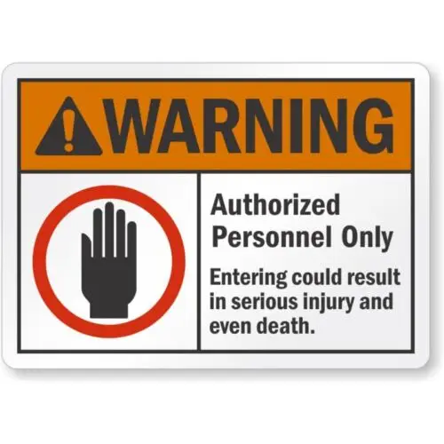 Authorized Personnel Only Aluminum Weatherproof Sign p927-Aluminum