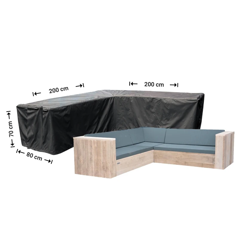 Protection Cover for Compact Corner Sofa Lounge Dining set, Waterproofed 210D Oxford,Custom Made Available 220x220x85x65cm