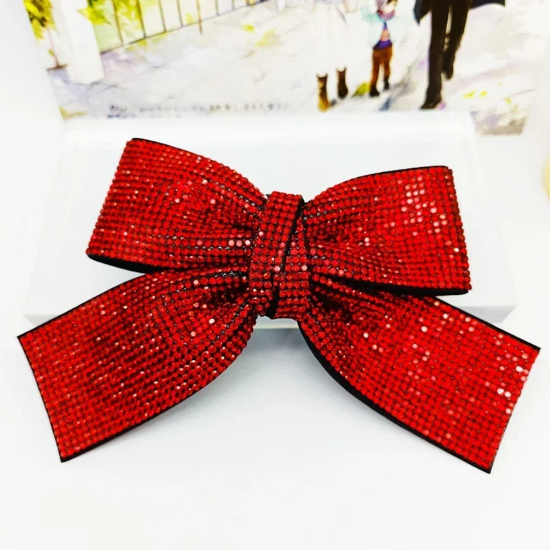 Korean Shiny Rhinestone Crystal Bow Hair Clips for Women Fashion Jewelry Hairpin Barrette Hairgrips Girls Hair Accessories