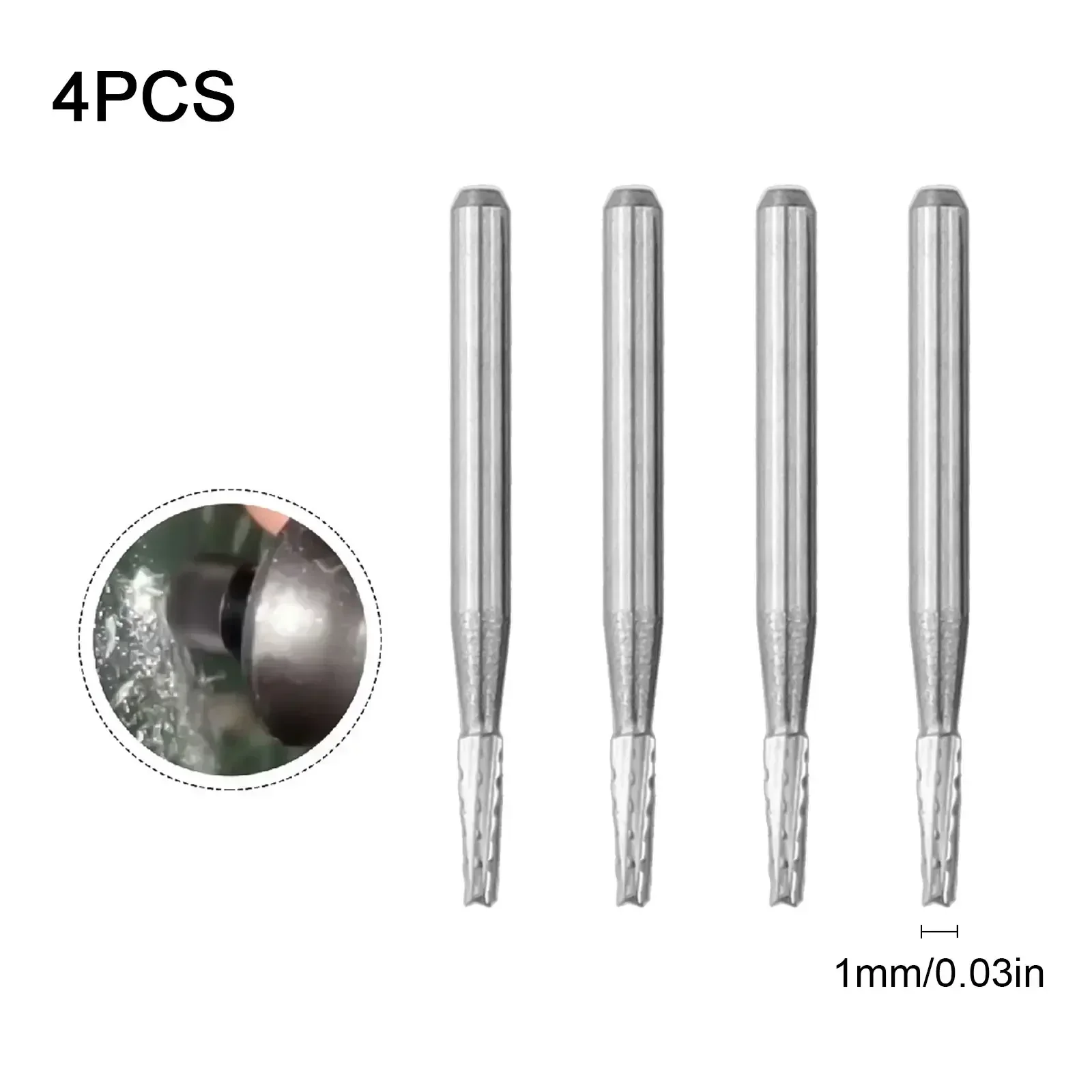 

4PCS 1mm Carbide Drill Bit Automobile Windshield Repair Tool Car Glass Tapered Carbide Drill Bit For Auto Glass Drilling Bit