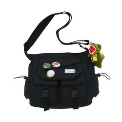 Cartables en nylon de grande capacité pour femmes, sac lancé, sacs de messager de style japonais et sud-coréen, paquets de mode patchwork