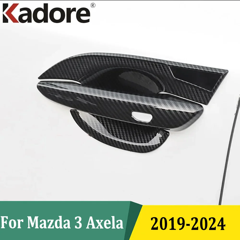 For Mazda 3 M3 Axela 2019-2022 2023 2024 Chrome Side Door Handles Trims Bowl Cover Trim Car Exterior Accessories