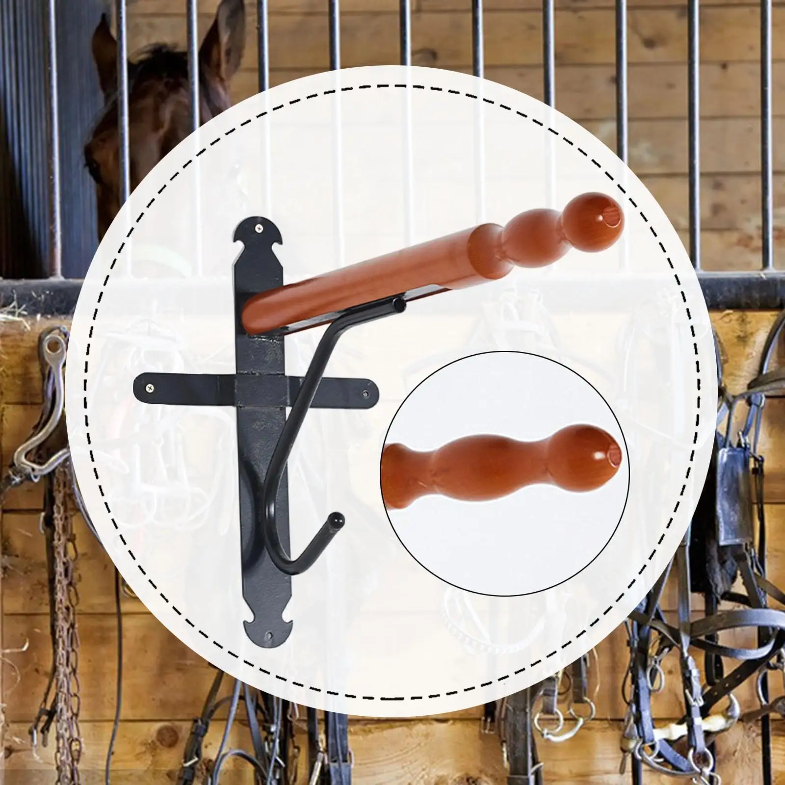 رف لسان الحصان، إبداعي، محمول، حامل تخزين، خفيف الوزن، حامل معلق لمعدات الفروسية، حامل، دعامة Bridle