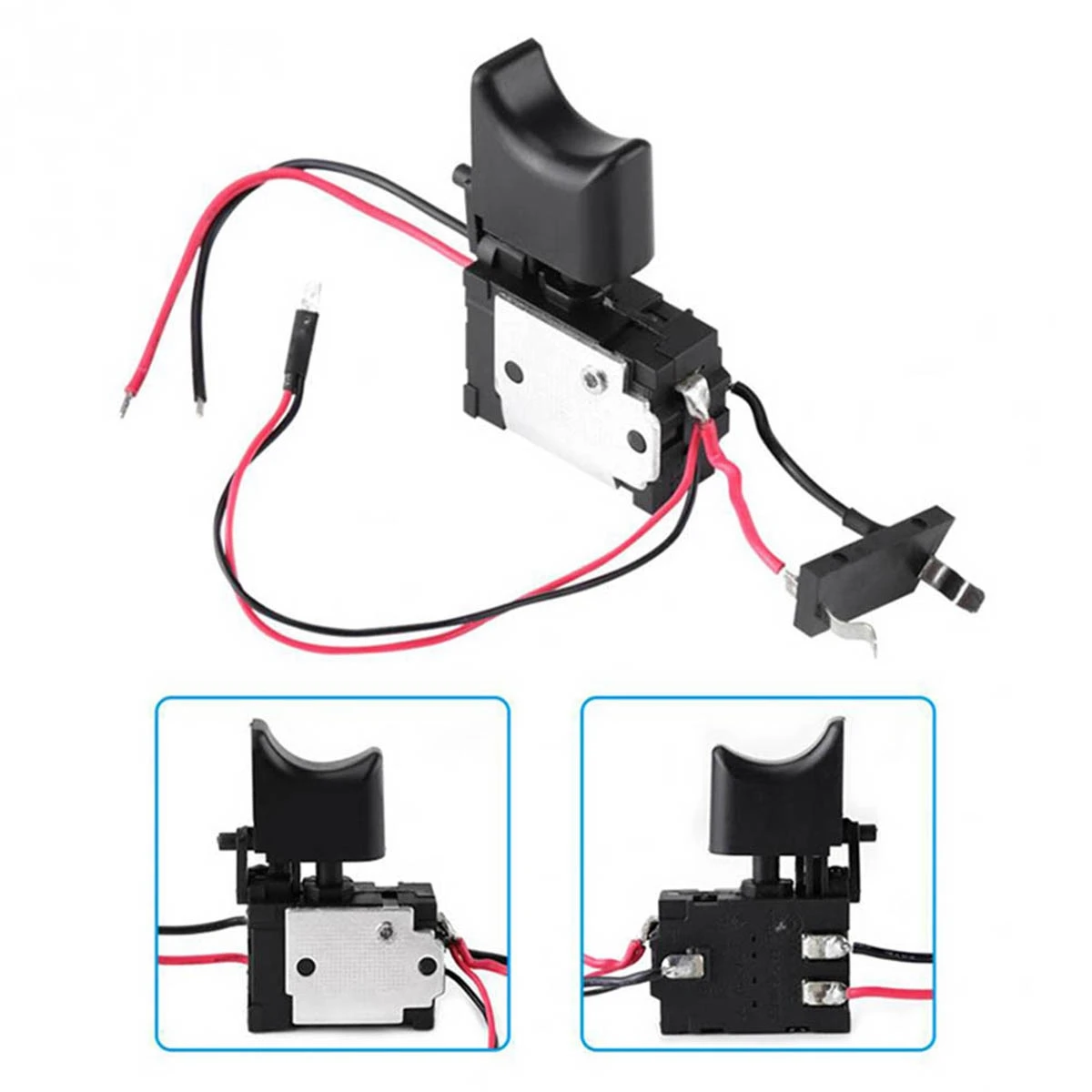 2Pcs Electric Drill Control Switch DC 7.2 V-24 V 16A Cordless Drill Trigger Switch Speed Control Button for Power