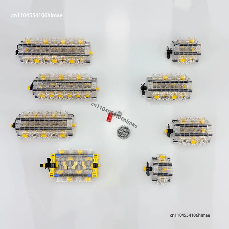 NEUER V2 V4 V6 V8 V10 V12 V14 Motorbausatz Sternform/Horizontaler Motorzylinder für Rennwagen Modifiziertes Fahrzeug Spielzeug Geschenk – Detail 6