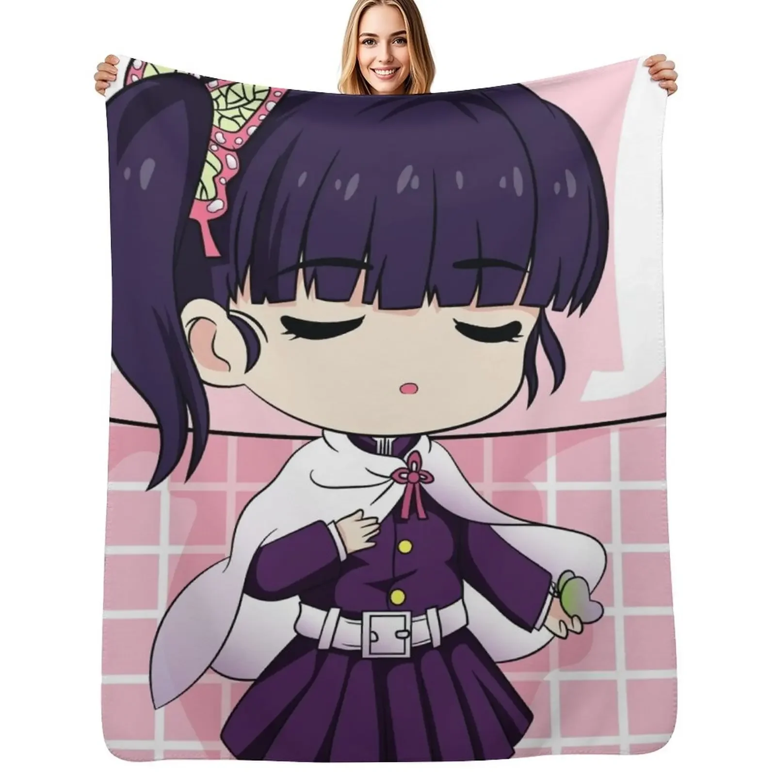 

Kanao Tsuyuri Kimetsu no Yaiba Throw Blanket christmas gifts Hairys Plaid on the sofa Blanket