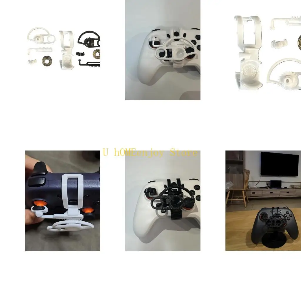 B0KF Multi Platform Mini Controller Wheel for T4 Gamepad Racing Game Steeling Wheel Enjoy Smooth Operation