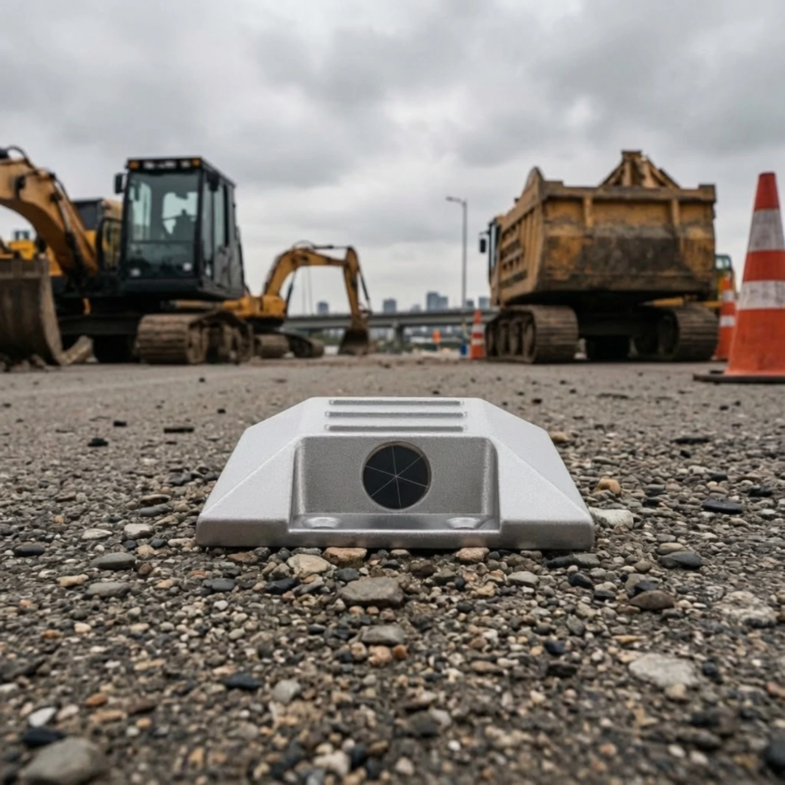 Road Monitoring Prism Fixed-Mount Prisma De Monitorización De Carreteras Tunnel Monitoring Prism Metálico for Surveyors