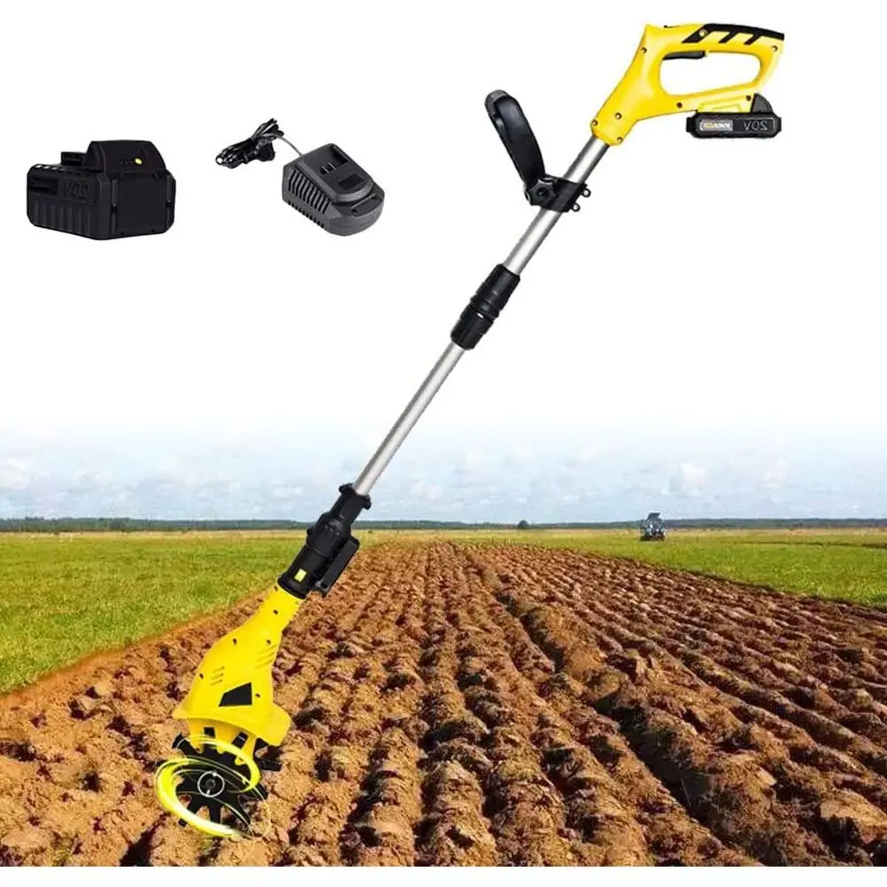 

20V Cordless Electric Scarifier Handheld Cultivator with Rechargeable Battery, 16cm Tilling Depth, Ideal for Gardening, Veggie B