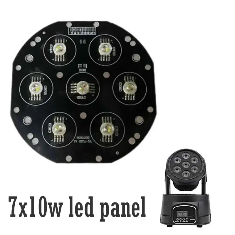 2pcs/lot 7X10W RGBW Moving Head Light LED Panel Light Source