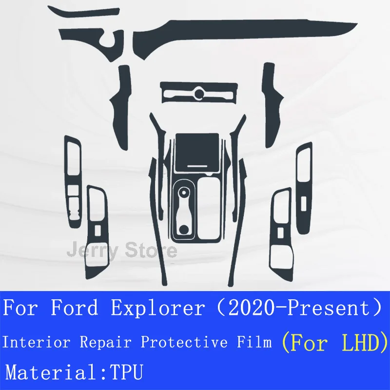 لفورد اكسبلورر (2020-الحاضر) سيارة الداخلية مركز وحدة التحكم شفافة طبقة من البولي يوريثان واقية المضادة للخدش ملصق اكسسوارات السيارات #6