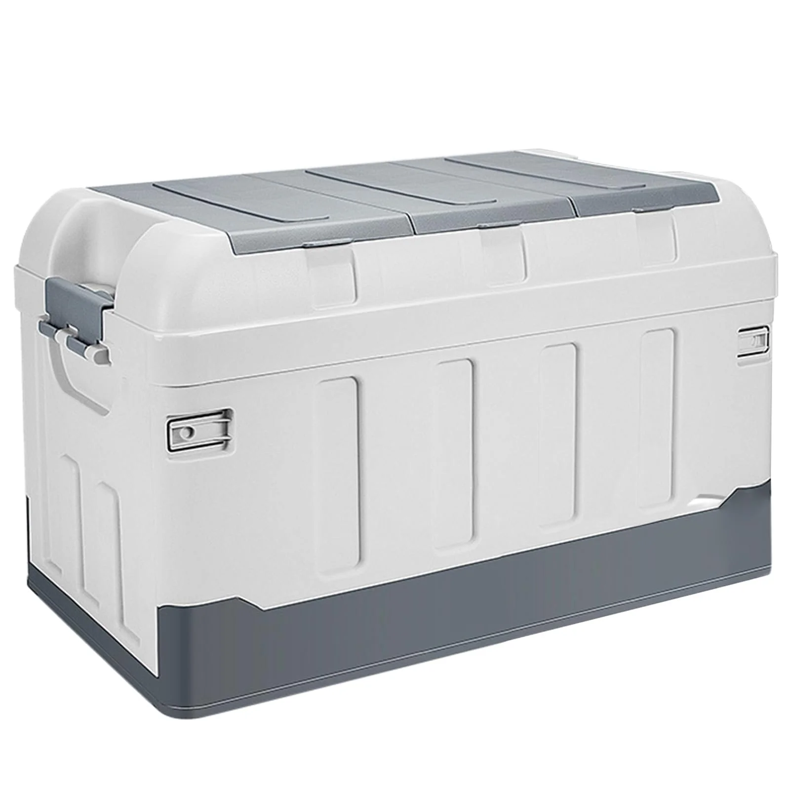

！@Large Capacity Plastic Storage Crate PP Car Trunk Organiser for Home & Camping Space-Saving Travel Case