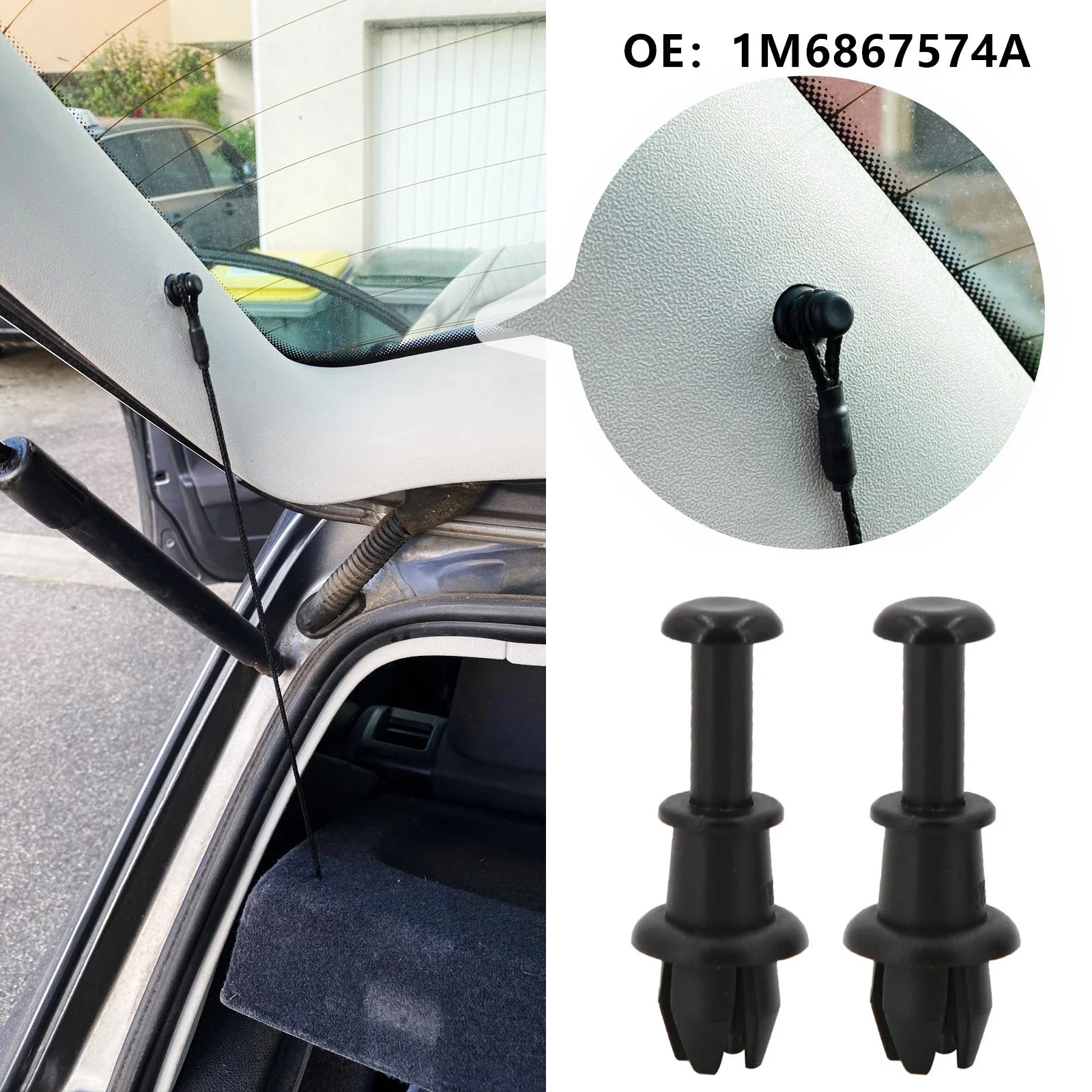 2/4/10PCS Car Boot Lanyard Hook 1M6867574A Fixing Clip Suitable for Audi Volkswagen POLO Luggage Compartment Tray Bracket Clip