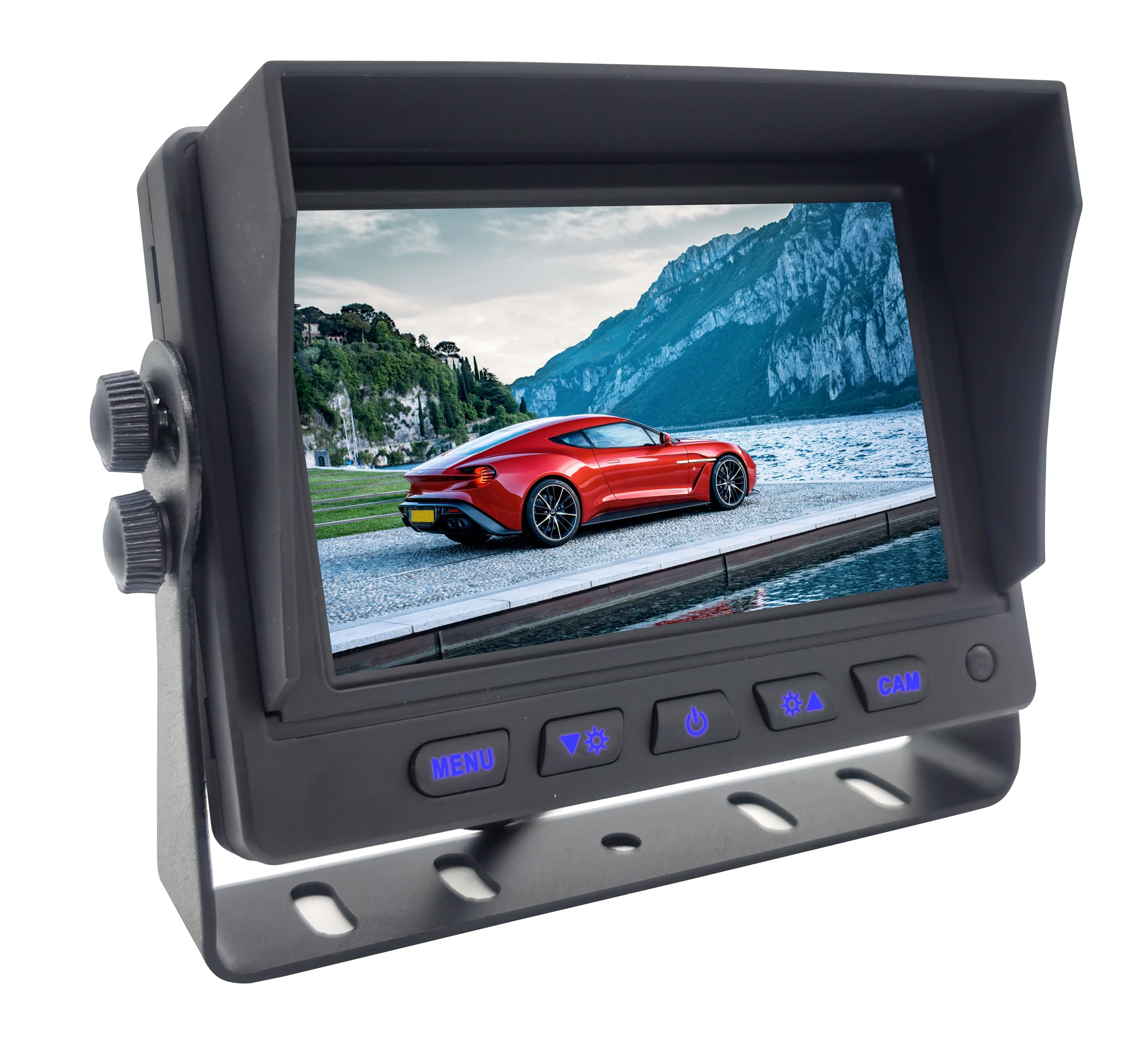 Long Range 5 Inch 2-Channel Split Screen SD Card DVR Backup Camera Touch Screen LCD TFT Dashboard In-car Vehicle Headrest Mount