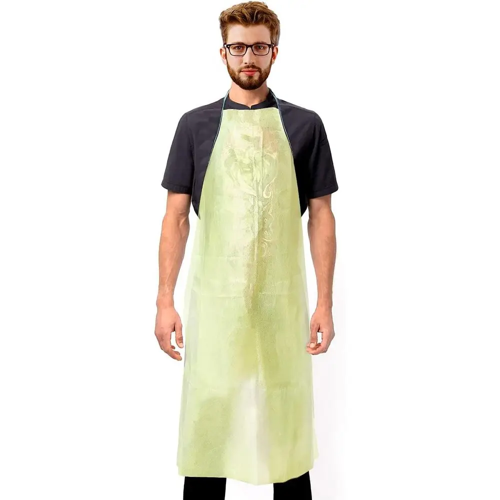 

AMZ Medical Supply Yellow Disposable Aprons or Adults, 36 x 27.5 Inch. Pack o 10 Plastic Aprons Disposable Adults. Breathable PP