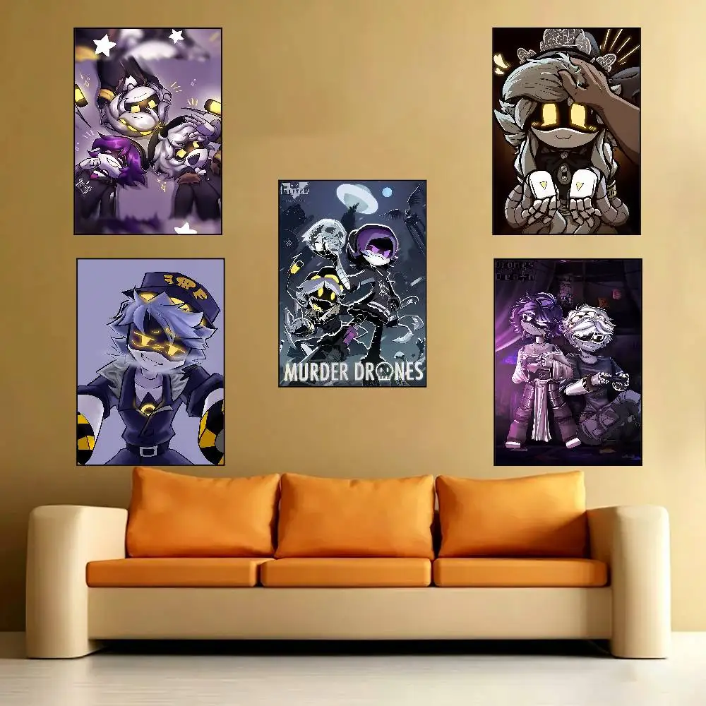 Cool M-Murder Drones-S Posters Living Room Bar Cafe Quality Canvas Vintage Style Comics Painting Art Home Wall Decor Picture