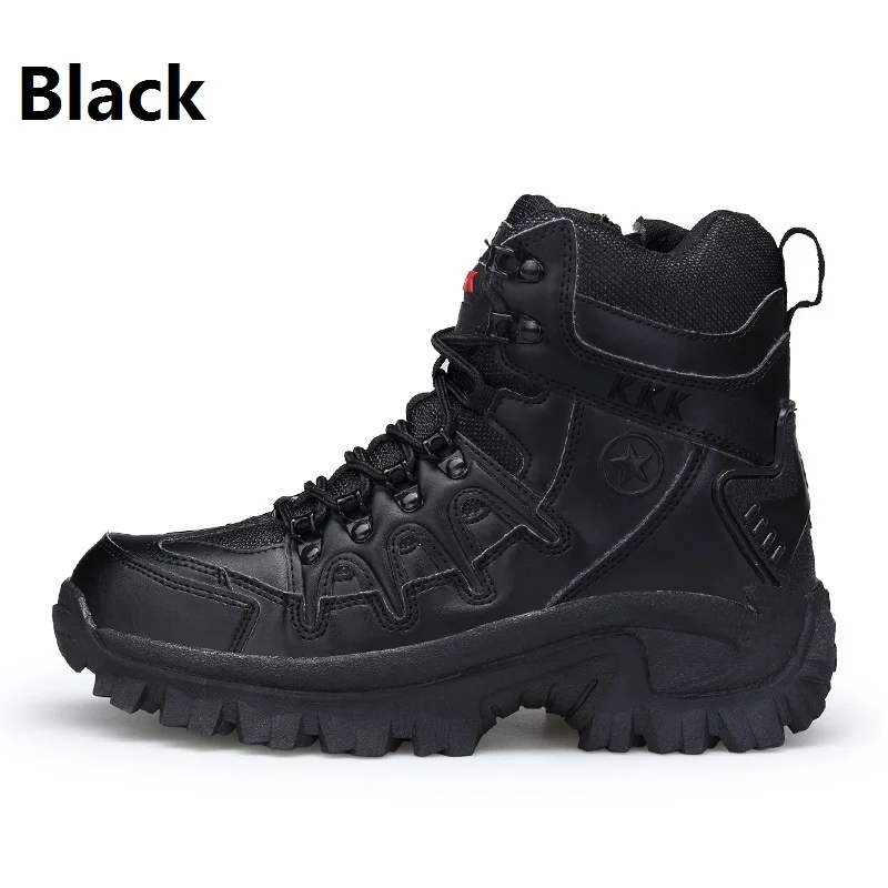 Mens Tactical Boots Mens Desert Waterproof Work Safety Shoes Climbing Hiking Shoes Ankle Mens Outdoor Boots