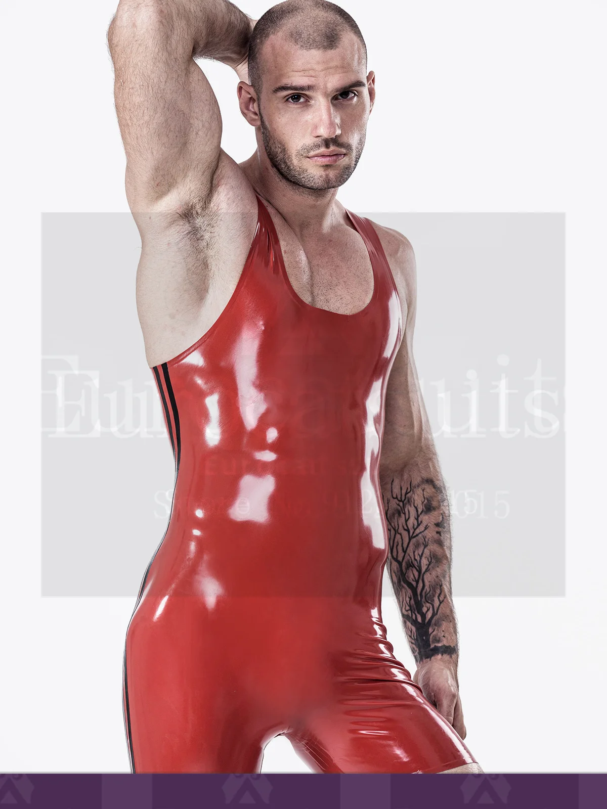 pants latex briefs half sleeves latex catsuits sexy rubber bodysuits men rubber costume 100% latex latex fetish men