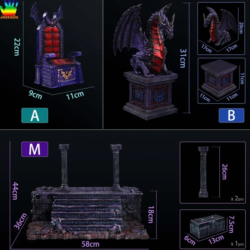 تمثال راتنج ساينت سييا ميثوري ، تمثال ديوراما ، عرش ، جاكدو ، متوفر ، 22 ، التنين ،