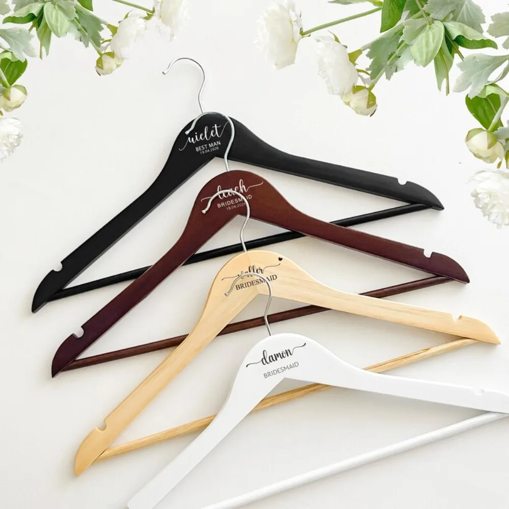 Personalisierte Brautjungfer Kleiderbügel Braut Trauzeuge Kleiderbügel Bräutigam Party Individuell gravierte Namen Hochzeit Kleiderbügel UV-Druck Hochzeit Kleiderbügel – Detail 10