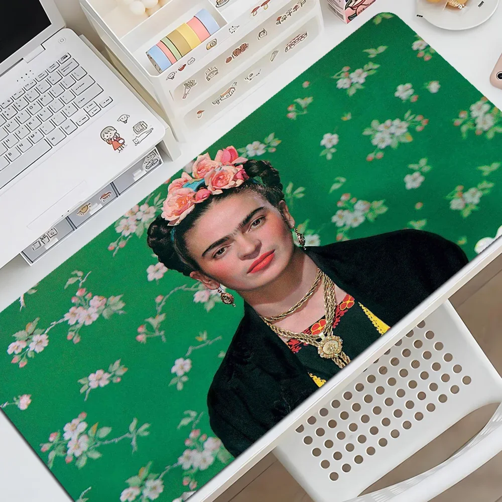 F-Frida K-Kahlo Non-slip Lockedge PC Gaming Mouse Pad Gamer Desk Mats Keyboard Pad Mause Pad Muismat for PC Mouse Carpet