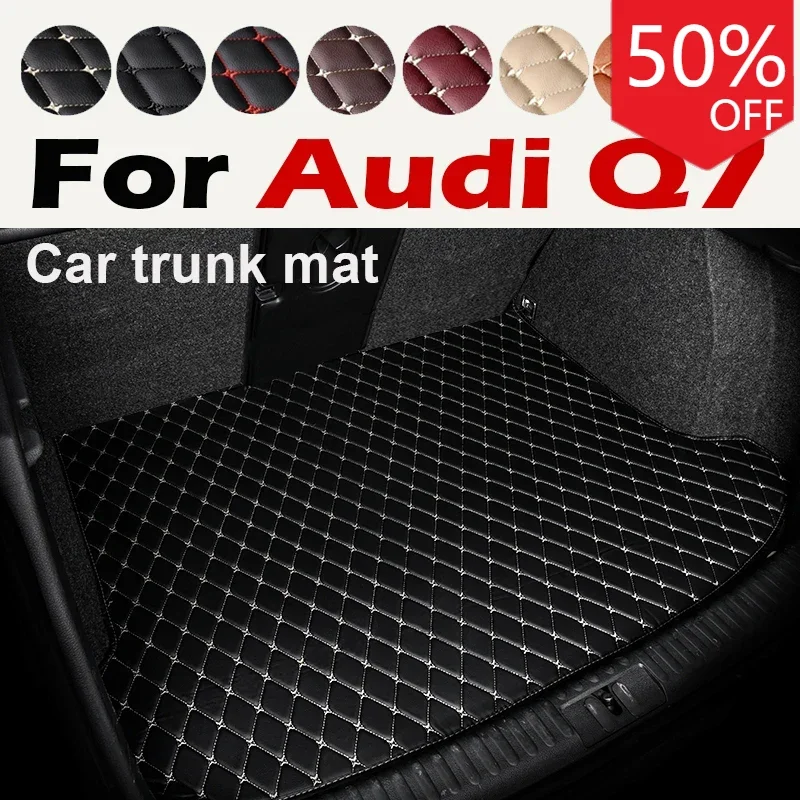 Car Trunk Mat For Audi Q7 4L 5-Seat 2006-2015 07 08 09 10 11 12 13 14 Custom Car Accessories Auto Interior Decoration