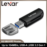 Lexar Dual Card Slot Reader USB3.2 Gen1 MicroSD & SD Card Reader Transfer Speed up to 104MB/s TF/SD Memory Cards Reader RW300U