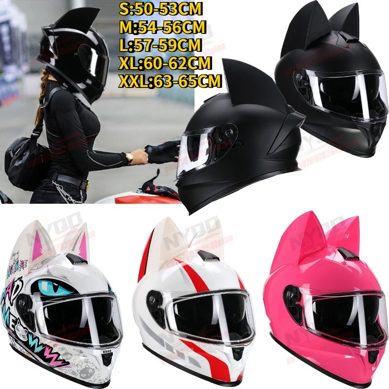 casque-integral-de-moto-pour-femmes-blanc-et-rose-avec-oreilles-de-chat-homologue-dot-casque-de-securite-tout-terrain-pour-hommes-toutes-saisons