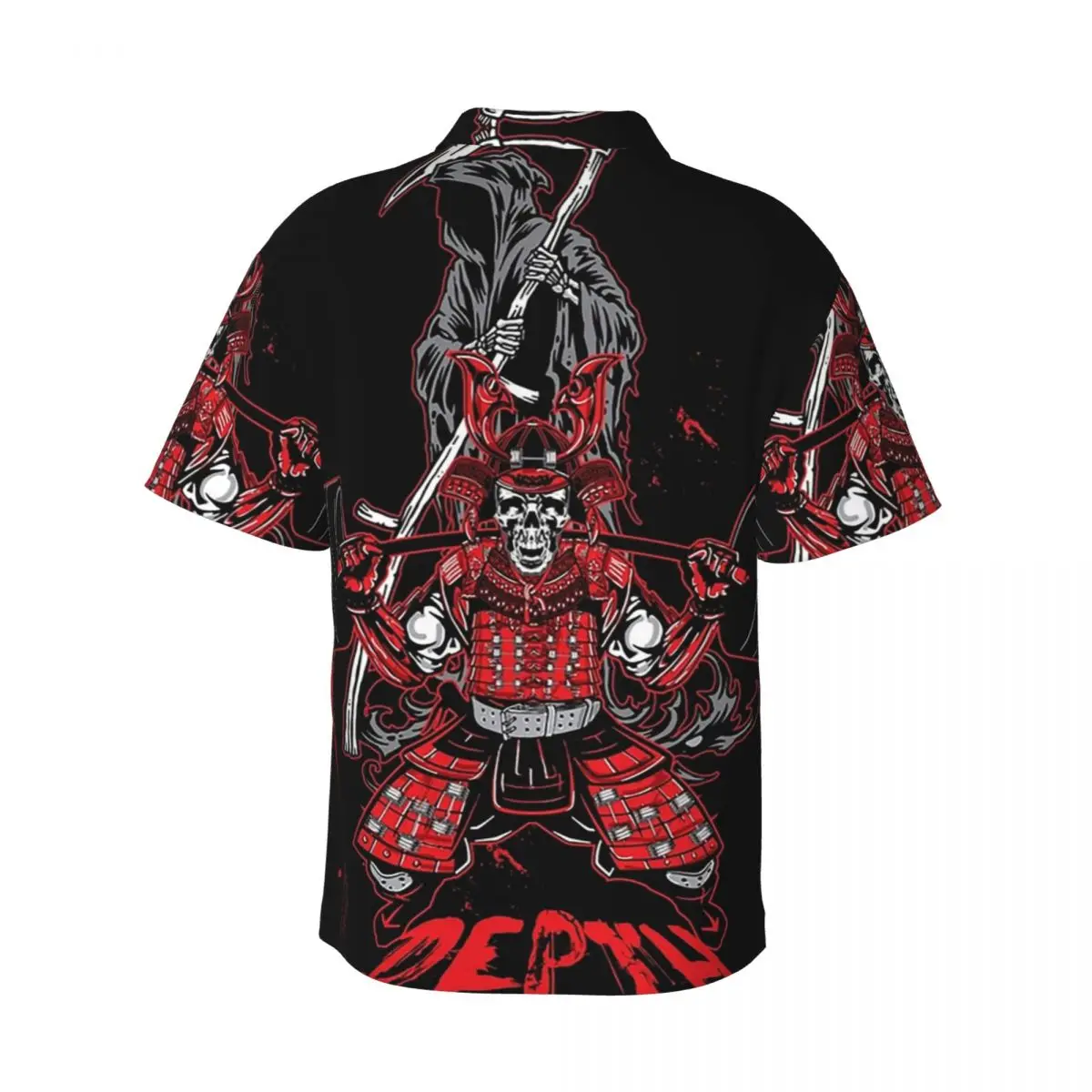Depth Before Dishono Men's Shirts Hawaiian Short Sleeve Shirt Funny Button Tops for Summer Beach