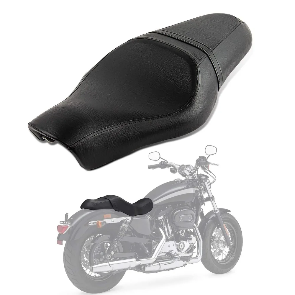 

Motorcycle Front Rear Seat Rider Passenger Leather Cushion For Davidson 48 2010-2016 72 2010-2016 Sportster 1200 883 Models