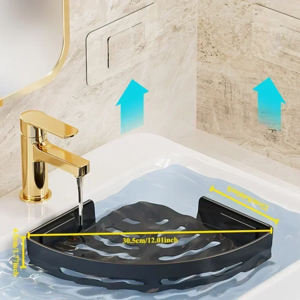 Porte-shampooing de salle de bain, 3/2/1 pièces, caddie de douche adhésif, étagères de rangement sans perceuse, porte-serviettes d'angle, étagères pour salle de bain