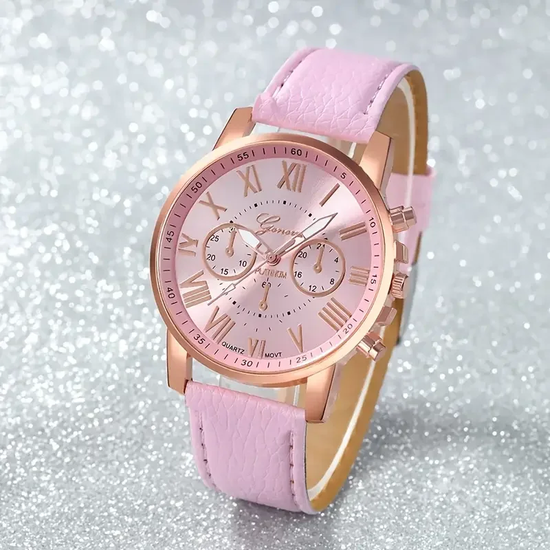 6-piece Women's Cute Quartz Watch with Necklace Set, Suitable for Daily Wear and Gift Giving - view 5