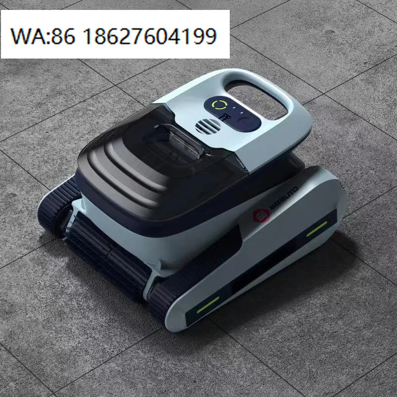 Robotic Pool Cleaner Double Brushes Cordless Remote Control Wall Climbing