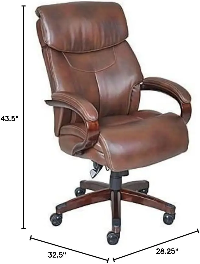 La-z-Boy-silla ejecutiva de cuero 1104593, asiento de cuero reforzado, para chico