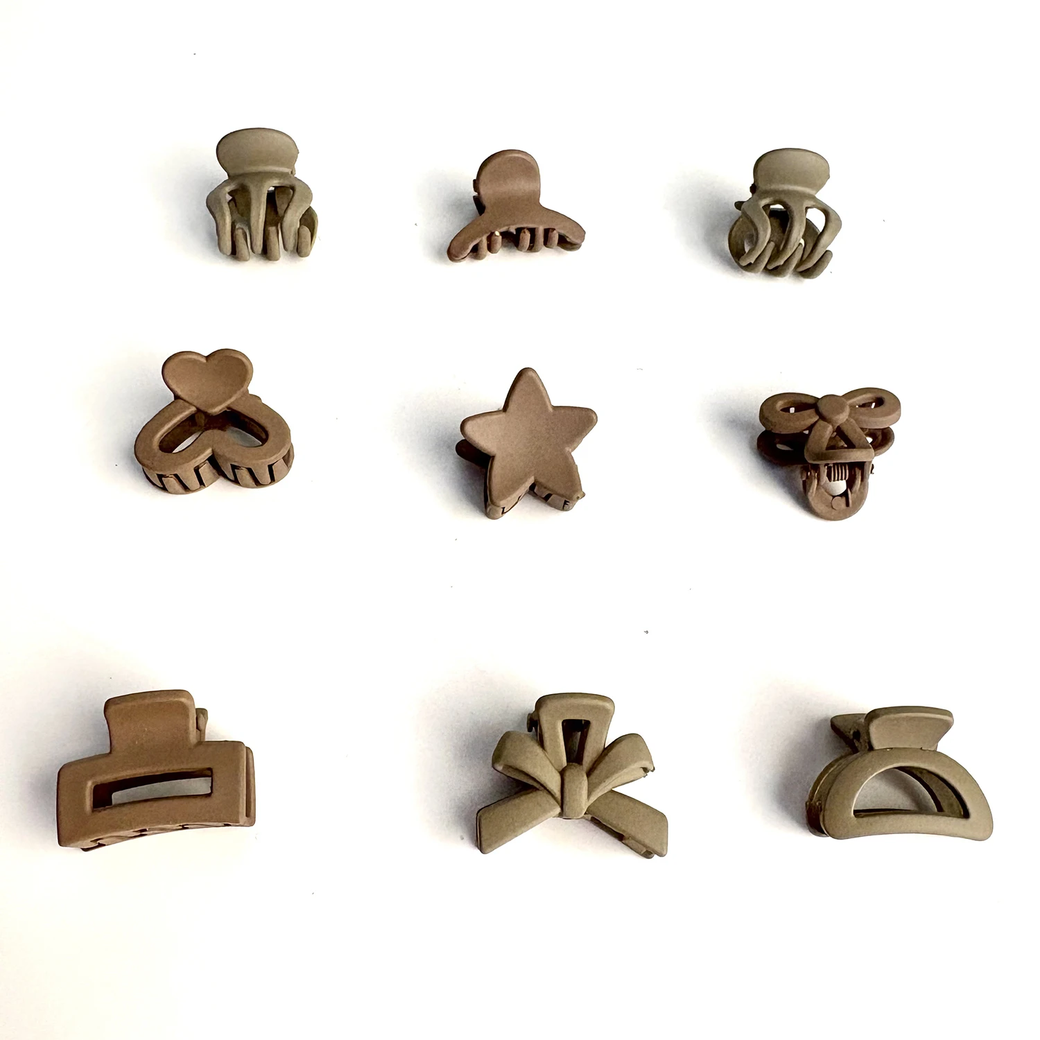 Beige Mixed Pack Small Clips for Daily Use