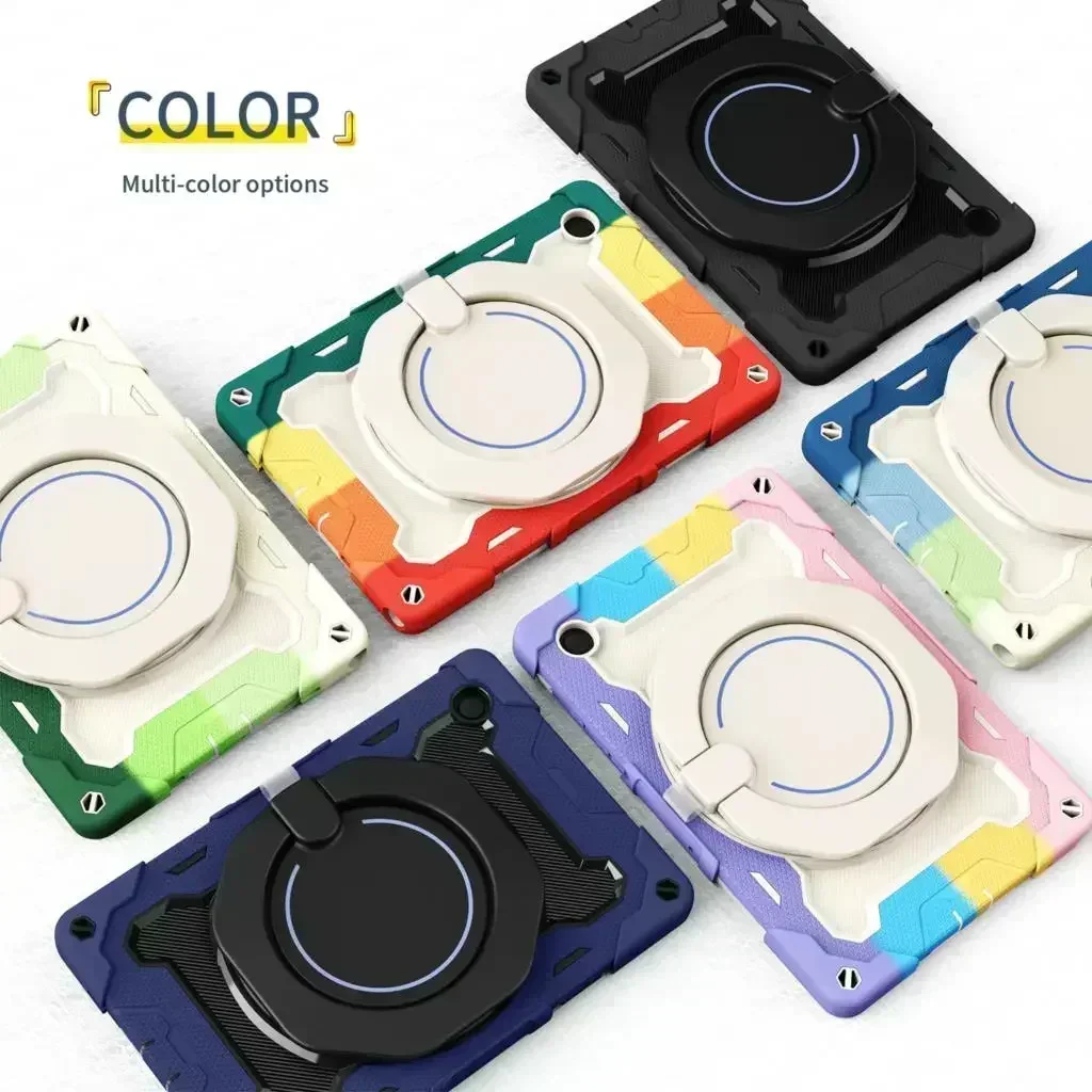 Heavy Duty Ring Case For Samsung Galaxy Tab A9 Plus A8 10.5 SM-X200 X205 S9 FE S8 S7 11 A7 10.4 SM-T500 A7 Lite 8.7 T220 Cover