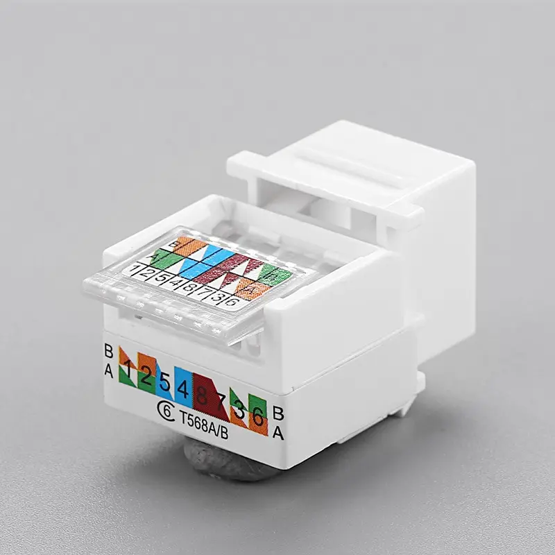 RJ45 Cat6 Cat5e UTP Keystone ตัวเมียอะแดปเตอร์สายเชื่อมต่อสัญญาณสำหรับติดผนังแผ่น wisted คู่ RJ-45เครือข่ายอินเทอร์เน็ตสาย LAN อีเธอร์เน็ต