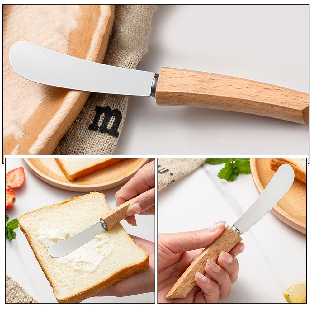 

1pc Stainless Steel Long Handle Bread Knife Jam Kitchen Butter Spatula Ergonomic Wear-Resistant Honey Ketchup Spreader Portable