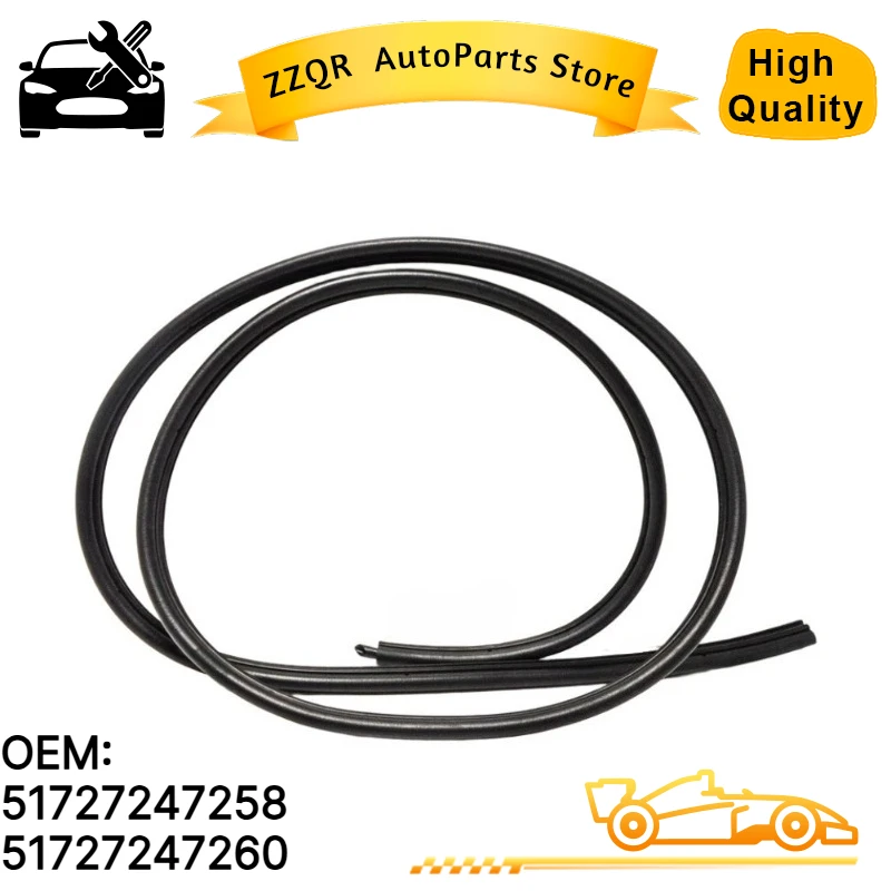 51727247258 51727247260 Car Front/ Rear Door Frame Weatherstrip Body Waterproof Rubber Strip For BMW 3 Series E90 E91 2004-2011