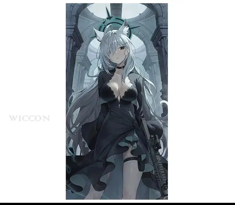 게임 블루 아카이브 Sunaookami Shiroko 코스프레 드레스 할로윈 카니발 의상 검은 망토 파티 의상