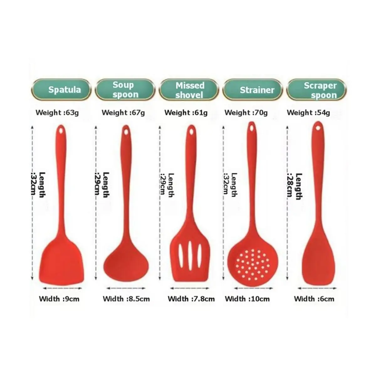 【MUST-HAVE LIST】 Silicone Kitchen Utensils Set 15 Pcs, Premium Heat Counteractive Non-Stick Cooking Utensils, Handles