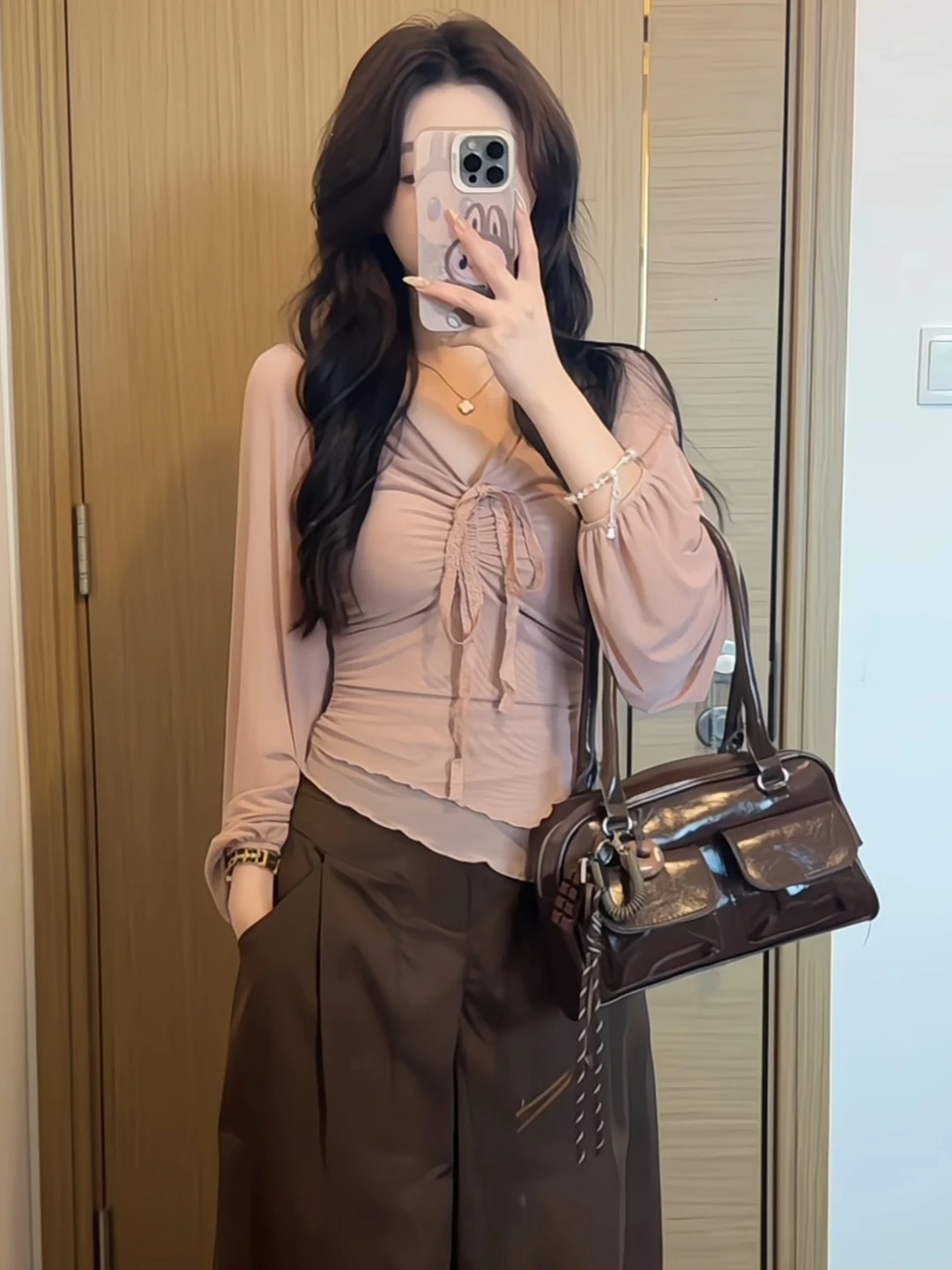 

Женская футболка больших размеров V-Ne Long Sve с поясом, асимметричная облегающая базовая футболка irt, модный топ French Sle Regular Sve