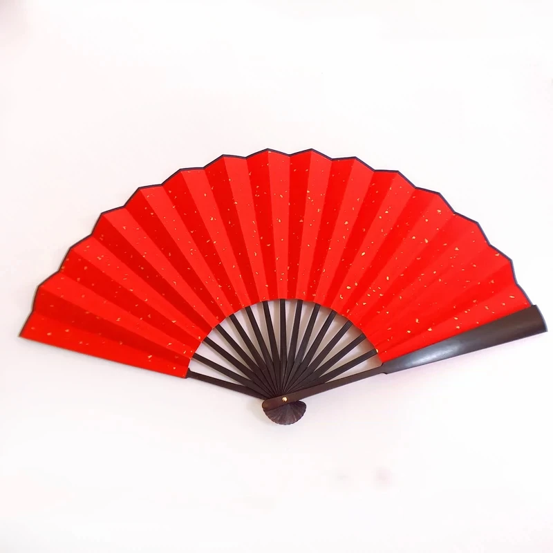 

DIY Xuan Paper Folding Fan Chinese Style Colorful Mud Gold Sprinkled Gold Hand Fan Double-Sided Blank Calligraphy Creation Fan