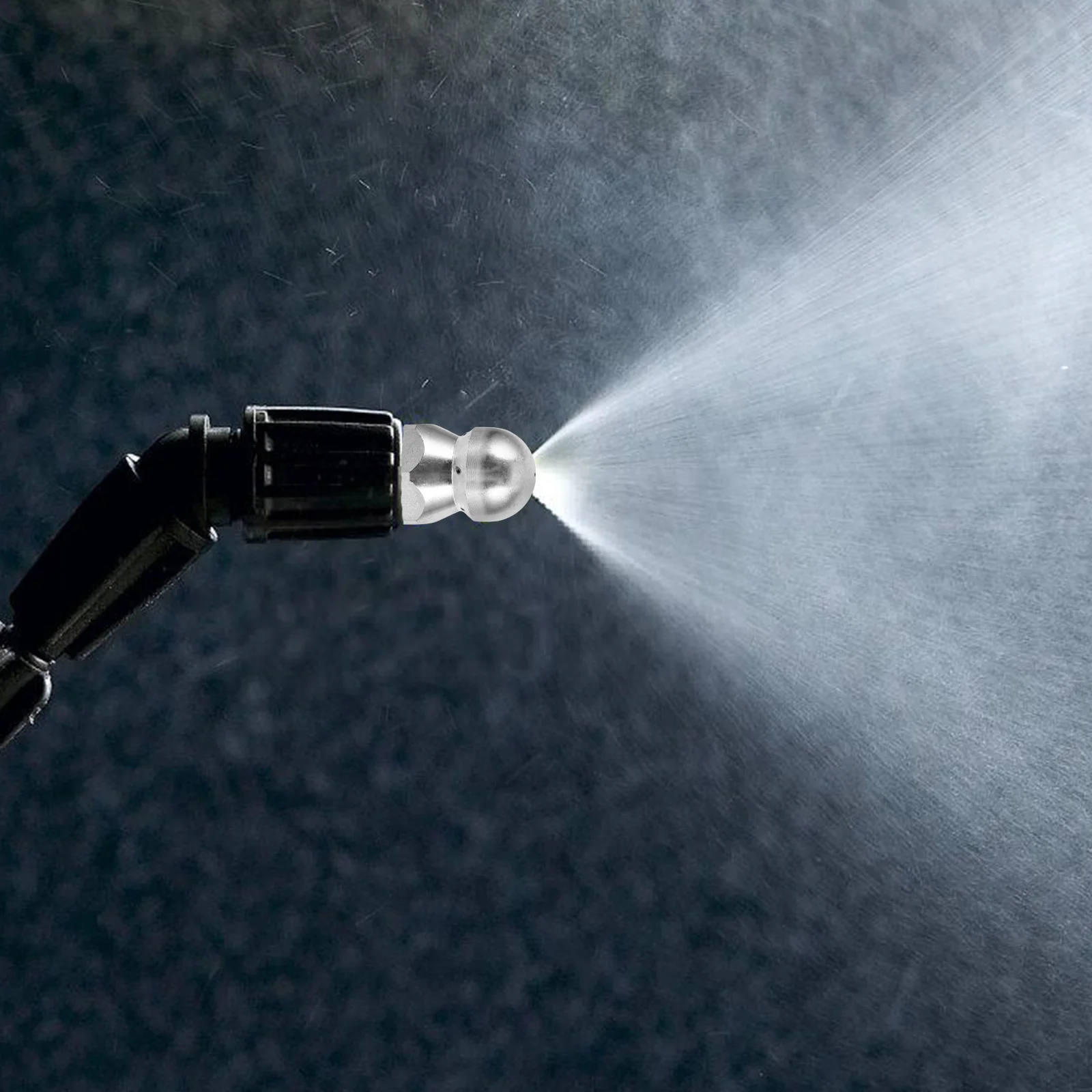 

Small Stainless Steel Drain Spray Nozzle for High Pressure Washer Tool Kitchen Sink Sewer Cleaning Accessory