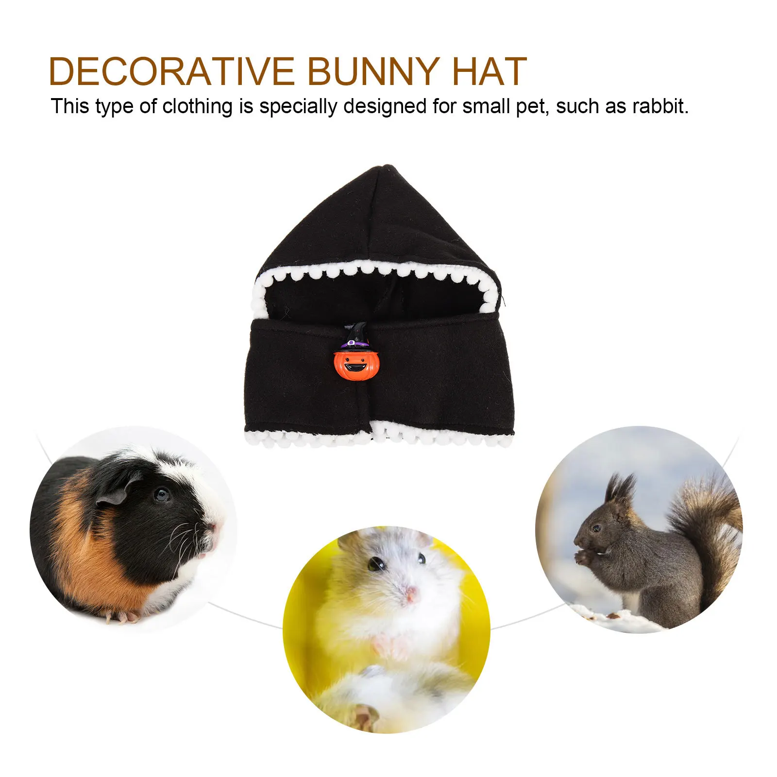 

Pet Bunny Hat Cute Rabbit Head Cover for Small Pets Christmas Halloween Party Decoration Cotton Animal Hat Accessory