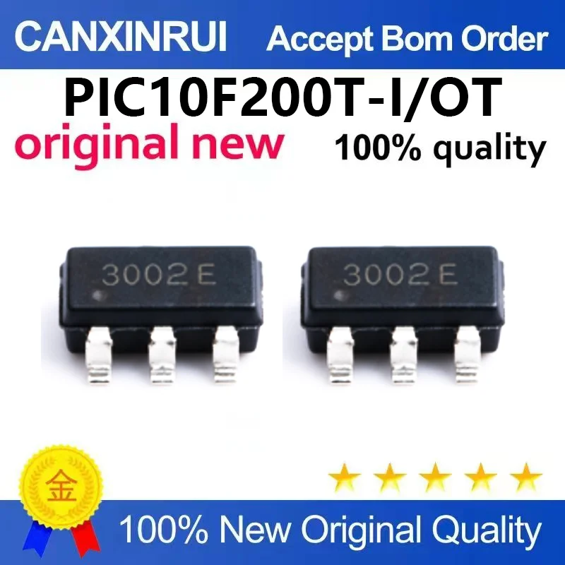 (5pcs-100pcs)Brand new original PIC10F200T-I/OT chip 8-bit flash microcontroller SOT-23-6