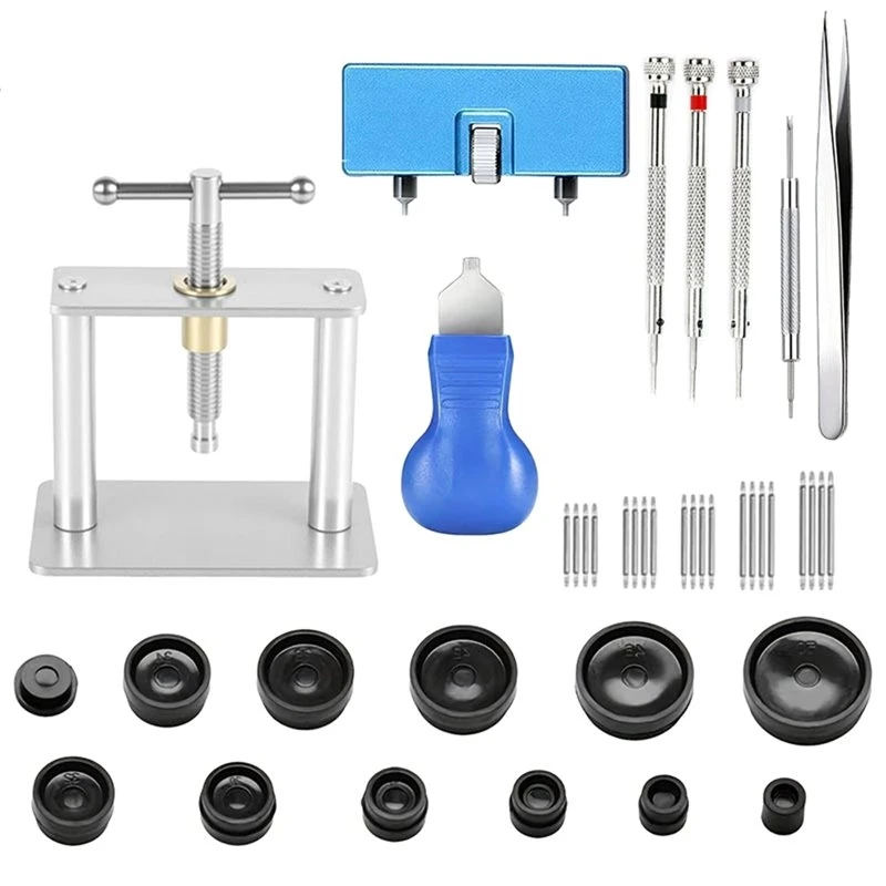 Multifunctional Watch Repair Kit 40-Piece Watch Case Press Tool& Tools For Adjusting And Removing Watch Bands Included