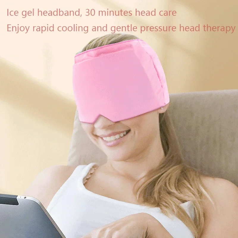 Headache Relief Mask Headache Hat for MigraineTherapy Cap Ice Head Wrap Pack  Hot Cold Mask Migraine and Headache Relief Cap