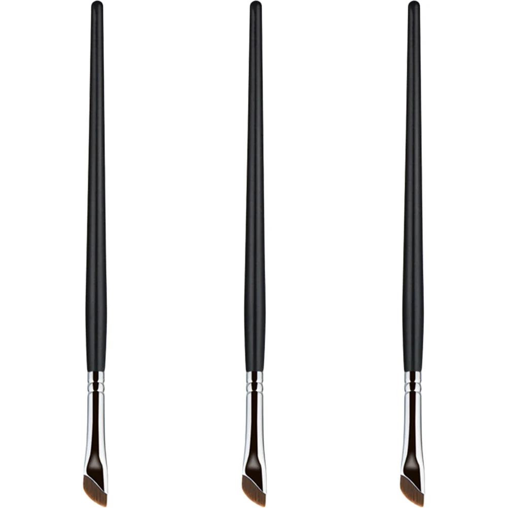 3pcs Eyebrow Brush Set Small Lightweight Sturdy Handle Flexible Tip For Travel Home Makeup Application Concealer Brush Eyeliner